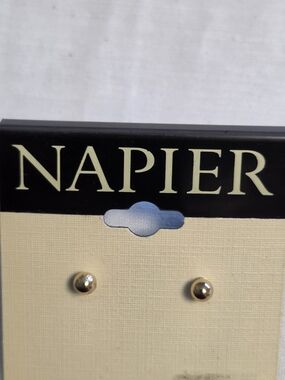 Unsigned Napier 4 mm Gold-Tone Stud Earrings